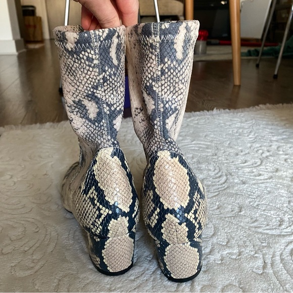 Stuart Weitzman Leather Snakeskin Boots - Picture 5 of 8